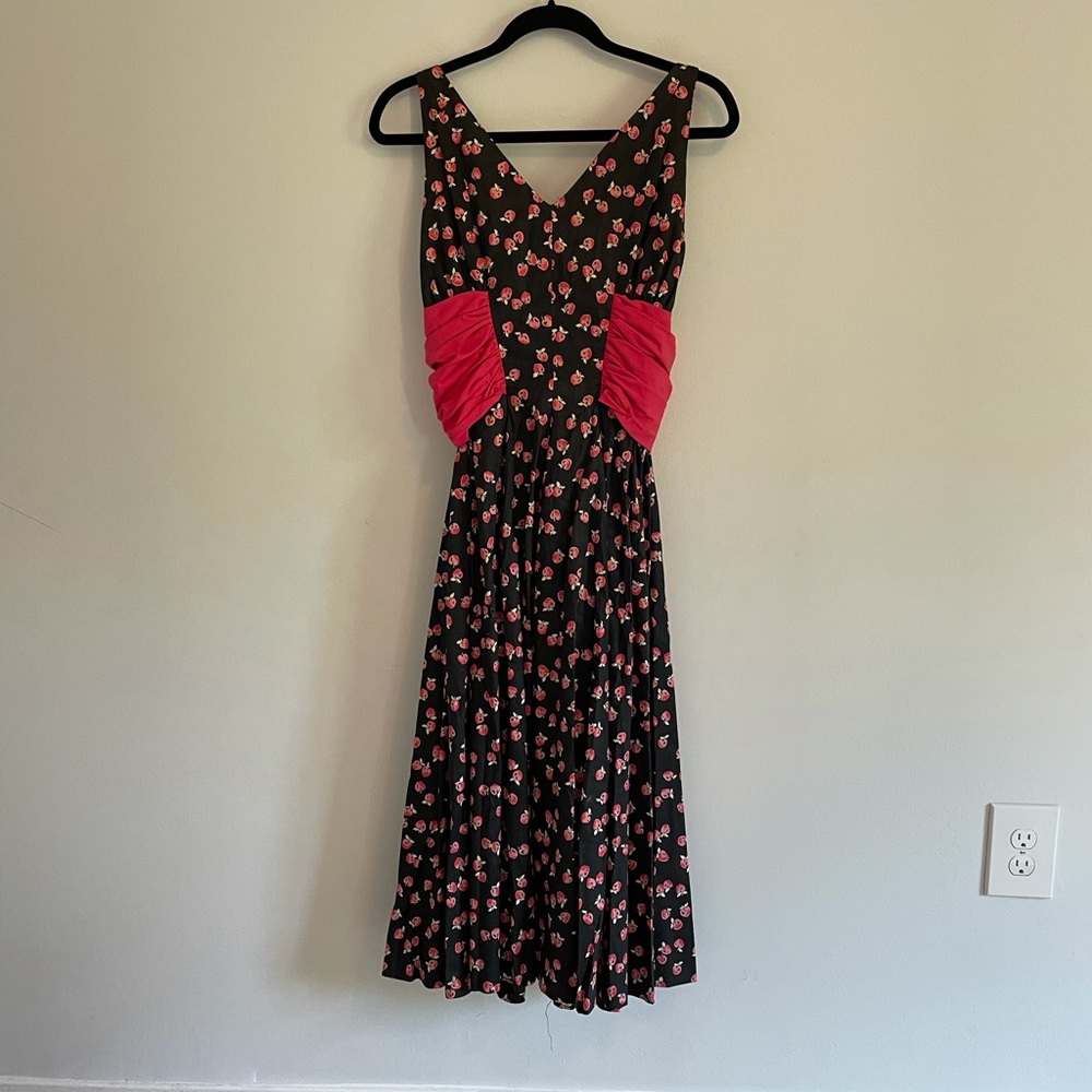 Vintage Suzy Perette Apple/cherry print dress XS/S